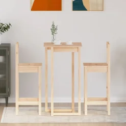 vidaXL 3-delige Barset massief grenenhout