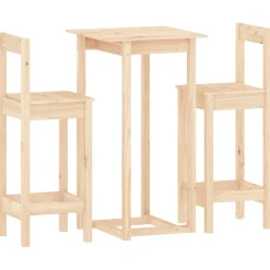 vidaXL 3-delige Barset massief grenenhout