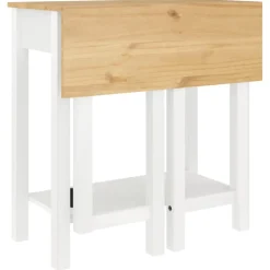 vidaXL 5-delige Barset massief grenenhout wit