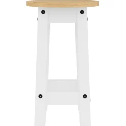 vidaXL 5-delige Barset massief grenenhout wit