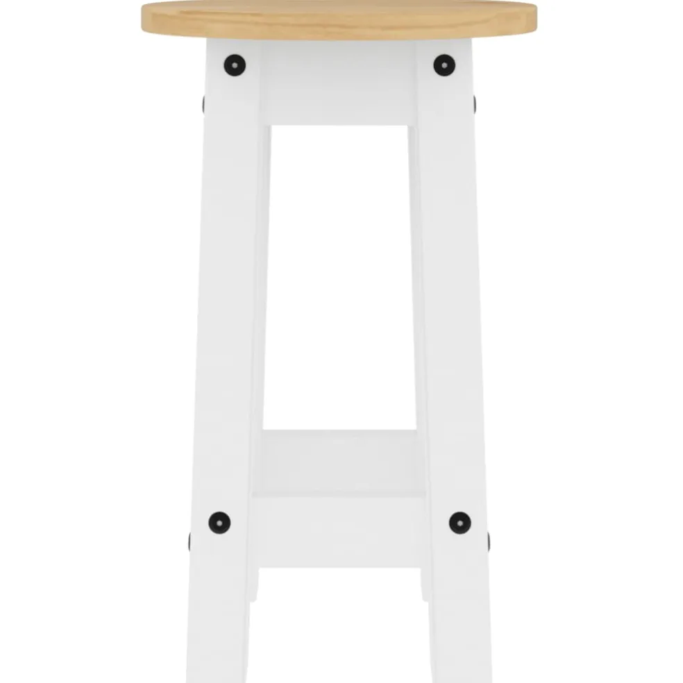 vidaXL 5-delige Barset massief grenenhout wit
