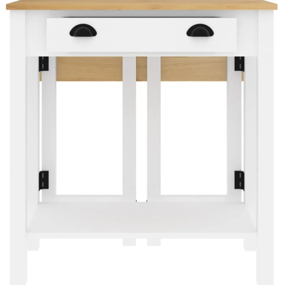 vidaXL 5-delige Barset massief grenenhout wit