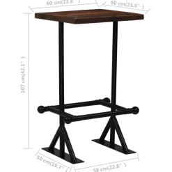 vidaXL 3-delige Barset massief gerecycled hout