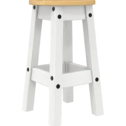vidaXL 3-delige Barset massief grenenhout wit