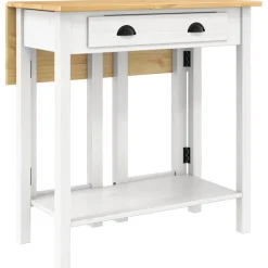 vidaXL 3-delige Barset massief grenenhout wit