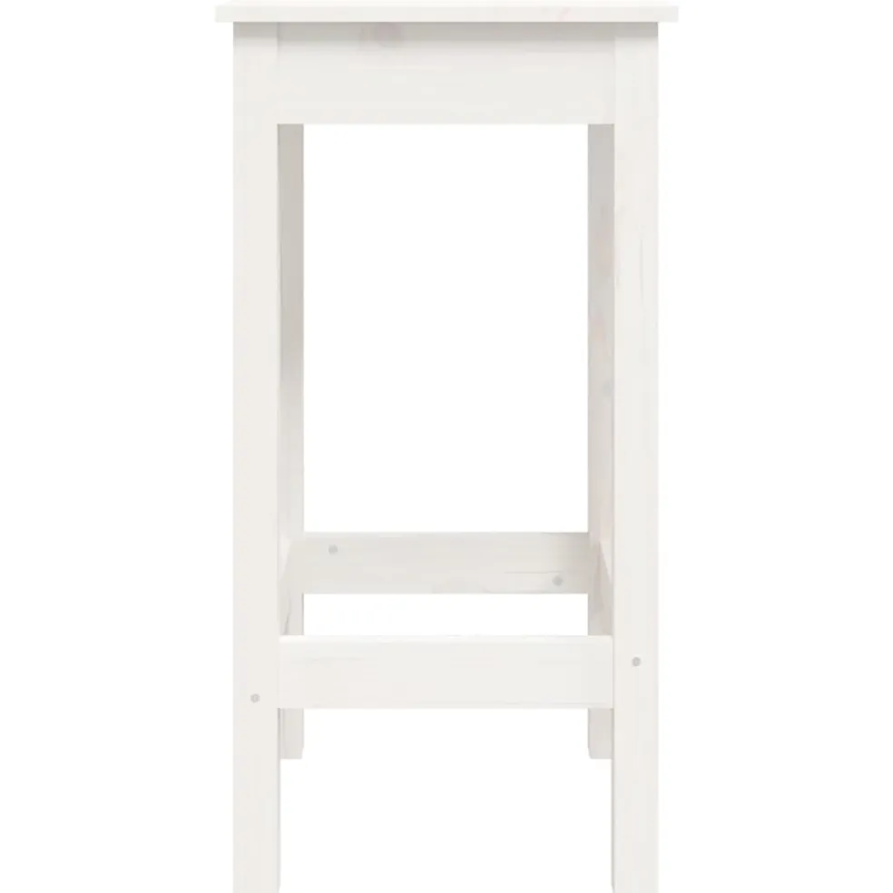 vidaXL 3-delige Barset massief grenenhout wit