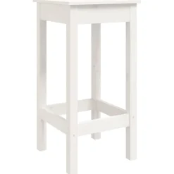 vidaXL 3-delige Barset massief grenenhout wit