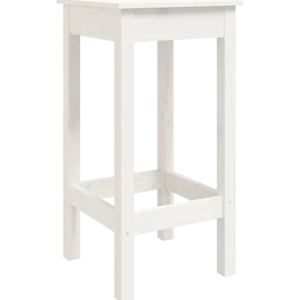 vidaXL 3-delige Barset massief grenenhout wit