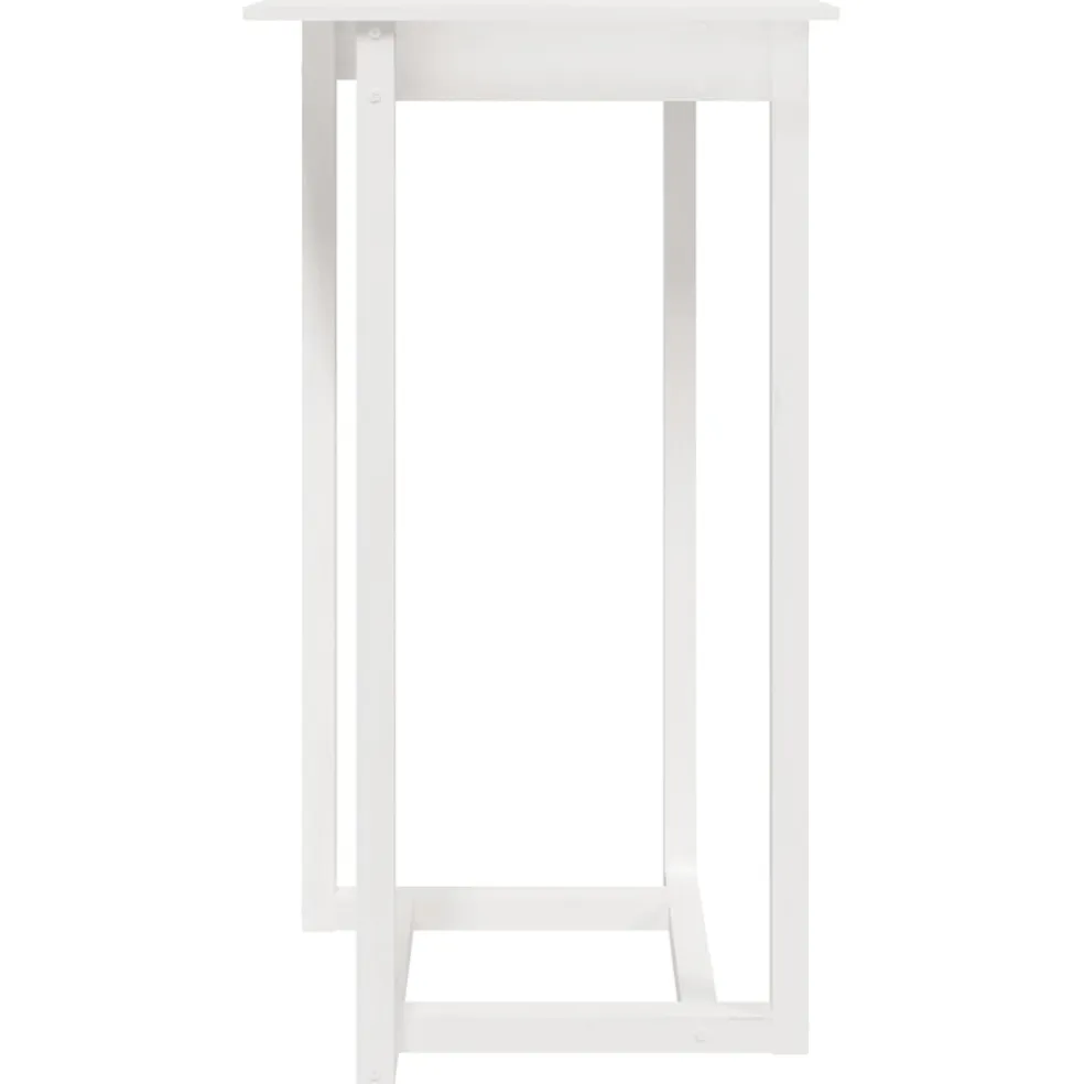 vidaXL 3-delige Barset massief grenenhout wit