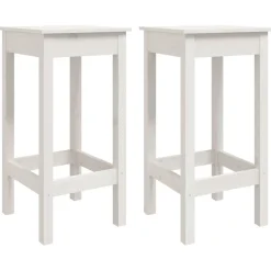 vidaXL 3-delige Barset massief grenenhout wit