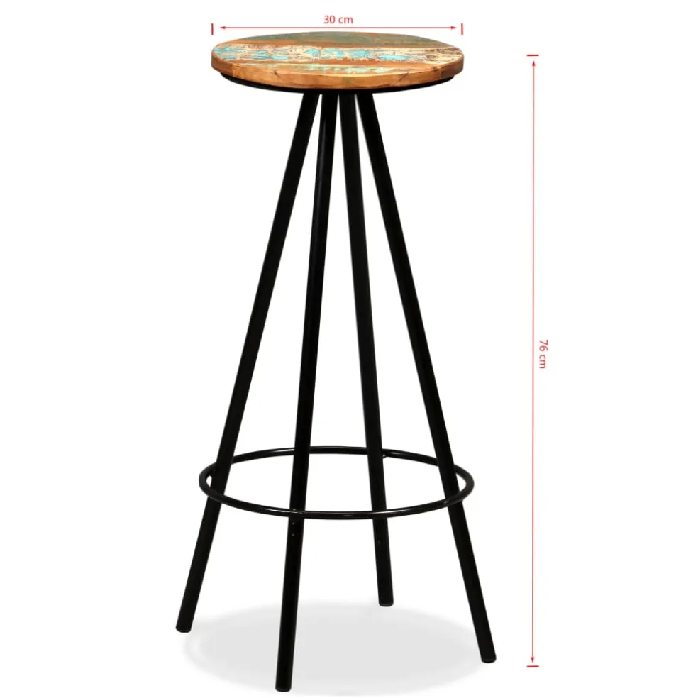 vidaXL 3-delige Barset massief acaciahout en gerecycled hout