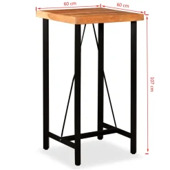 vidaXL 3-delige Barset massief acaciahout en gerecycled hout