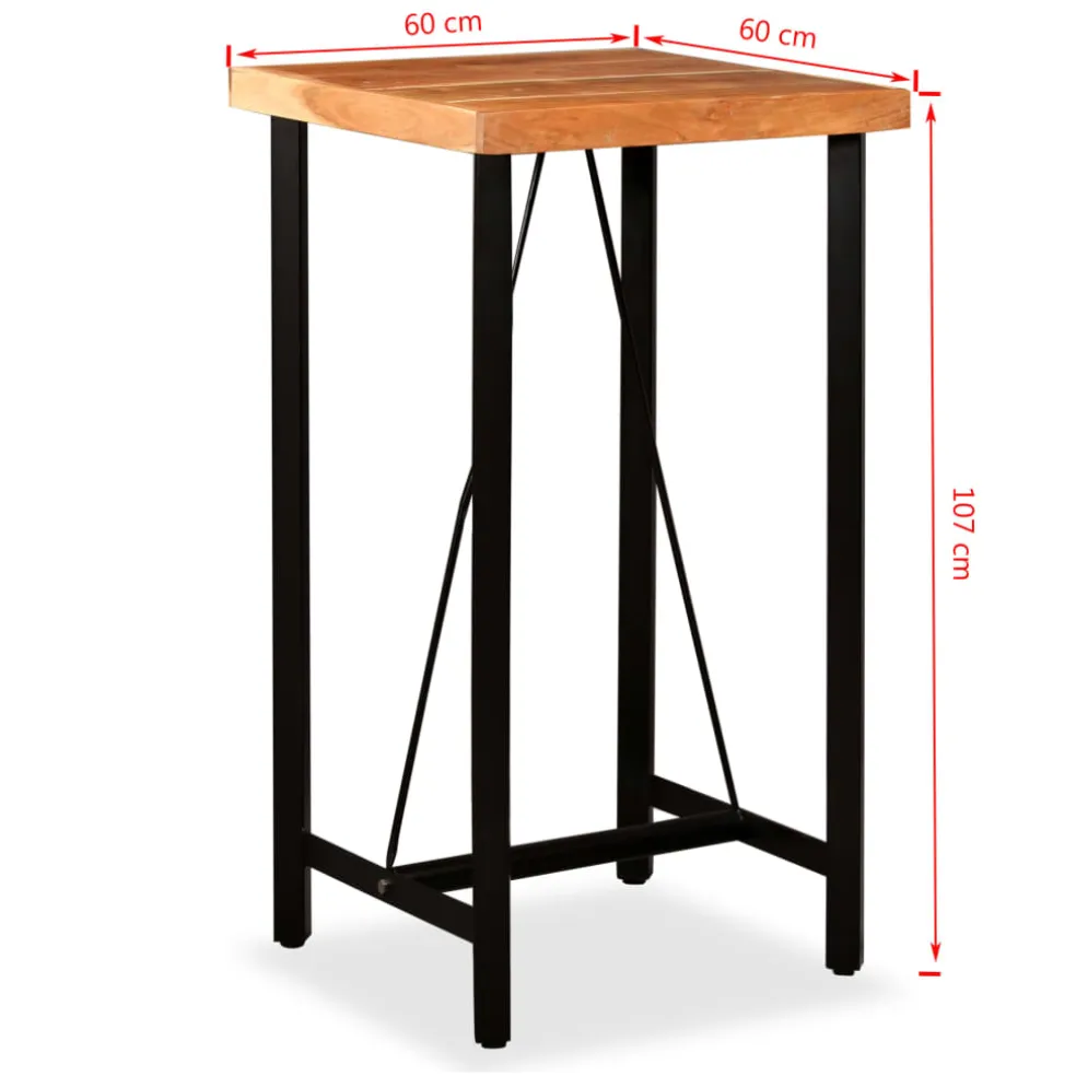 vidaXL 3-delige Barset massief acaciahout en gerecycled hout