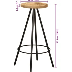 vidaXL 5-delige Barset massief mangohout