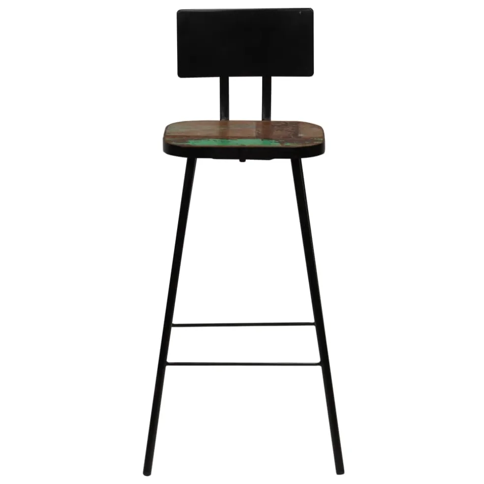 vidaXL 3-delige Barset massief gerecycled hout meerkleurig