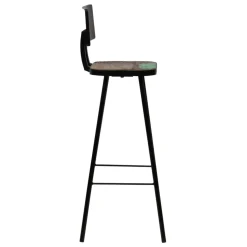 vidaXL 3-delige Barset massief gerecycled hout meerkleurig