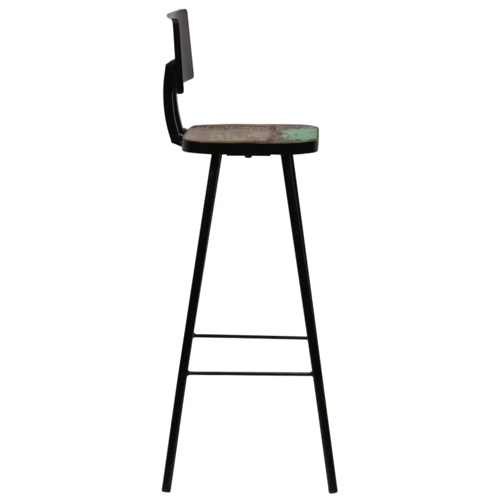 vidaXL 3-delige Barset massief gerecycled hout meerkleurig