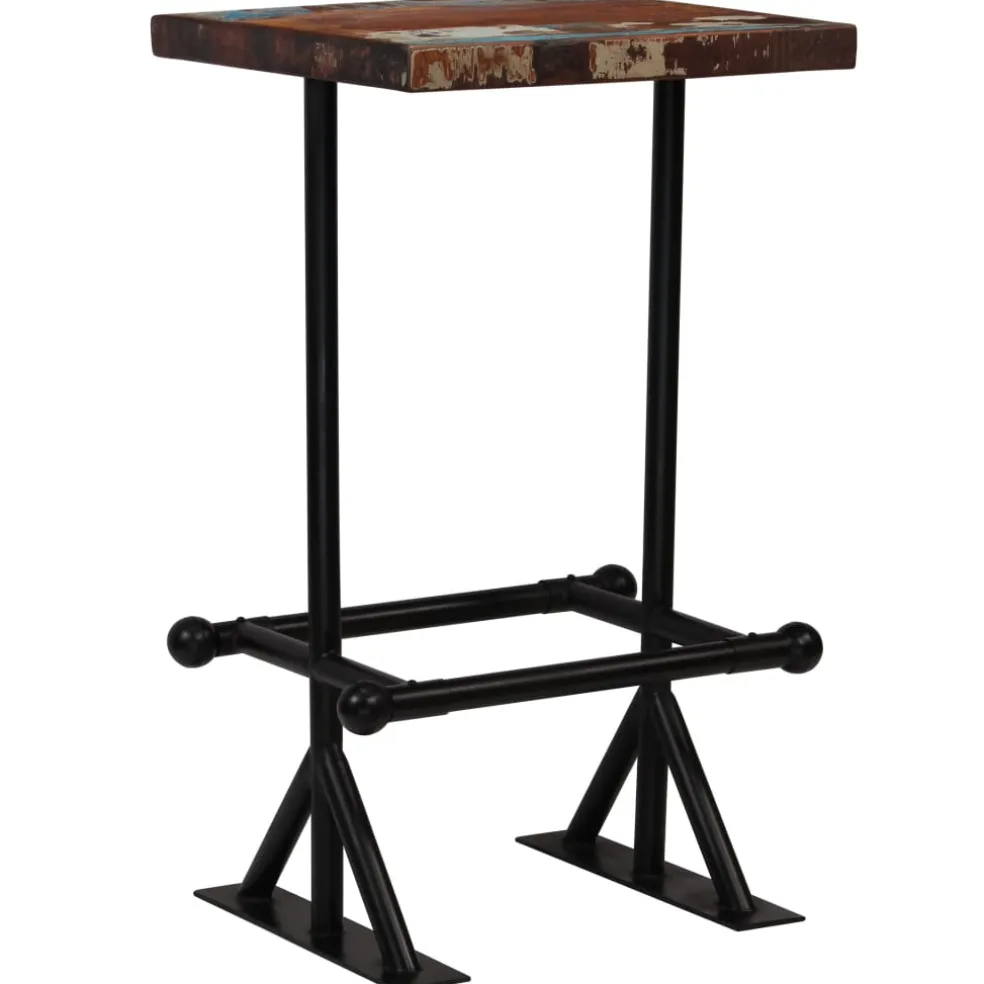 vidaXL 3-delige Barset massief gerecycled hout meerkleurig