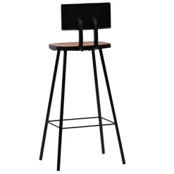 vidaXL 3-delige Barset massief gerecycled hout meerkleurig