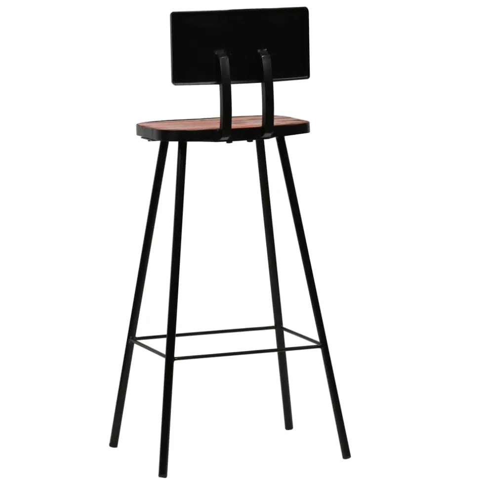 vidaXL 3-delige Barset massief gerecycled hout meerkleurig