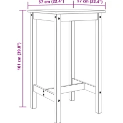 vidaXL 5-delige Barset massief grenenhout