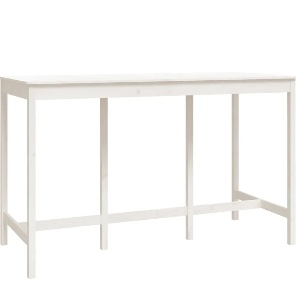 vidaXL 9-delige Barset massief grenenhout wit