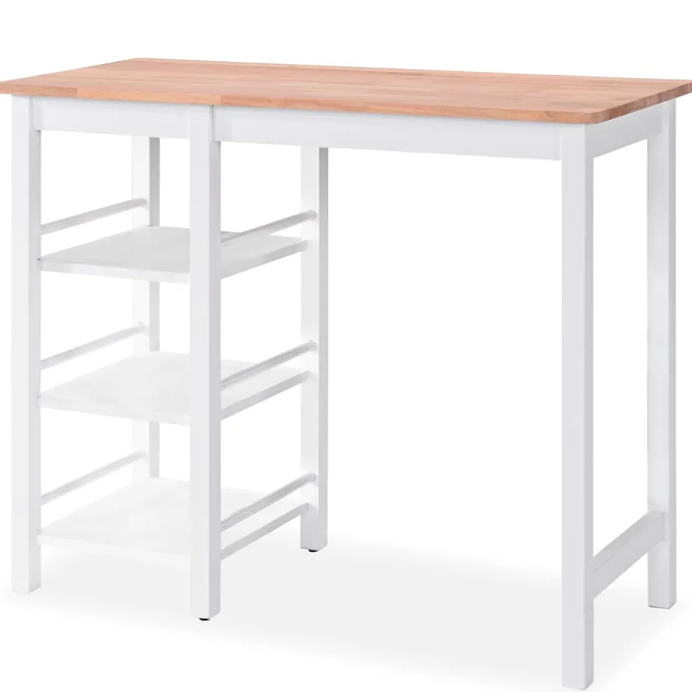 vidaXL 3-delige Barset MDF wit