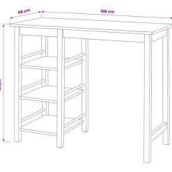 vidaXL 3-delige Barset MDF zwart