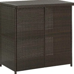 vidaXL 3-delige Barset poly rattan bruin