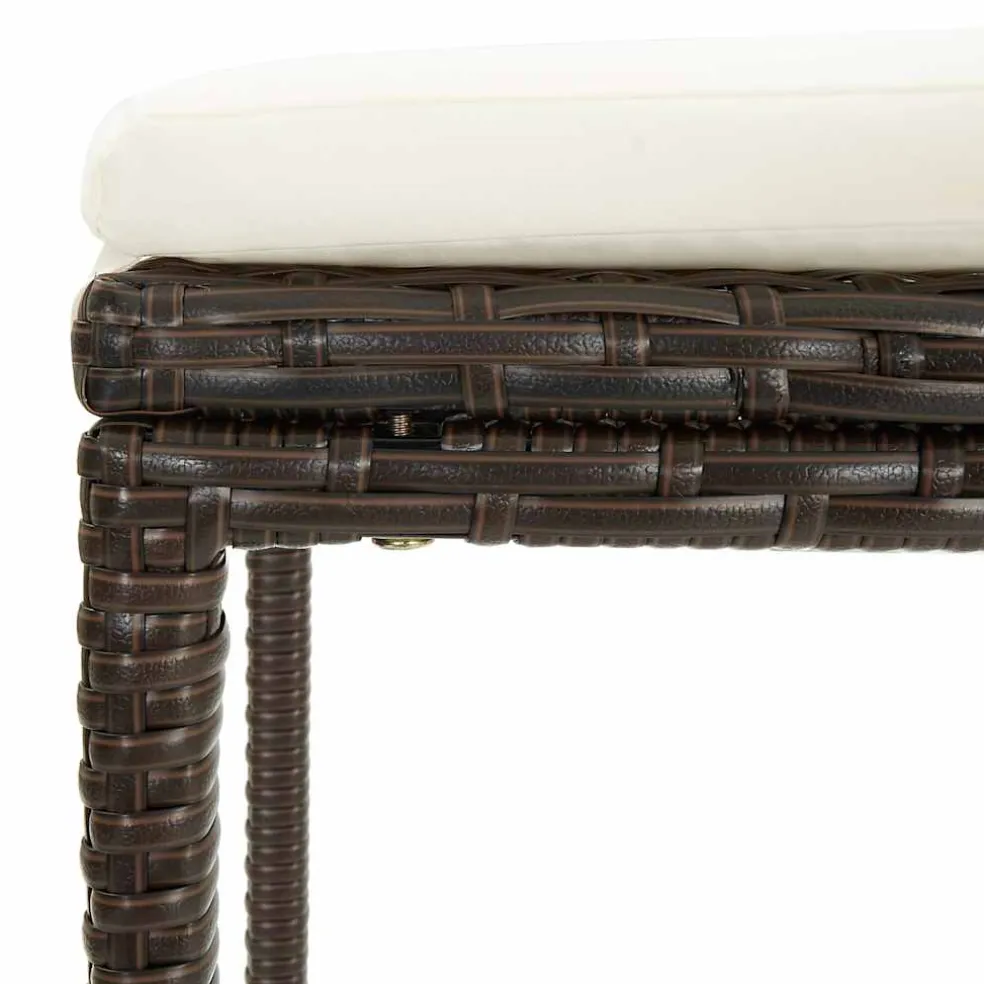 vidaXL 3-delige Barset poly rattan bruin