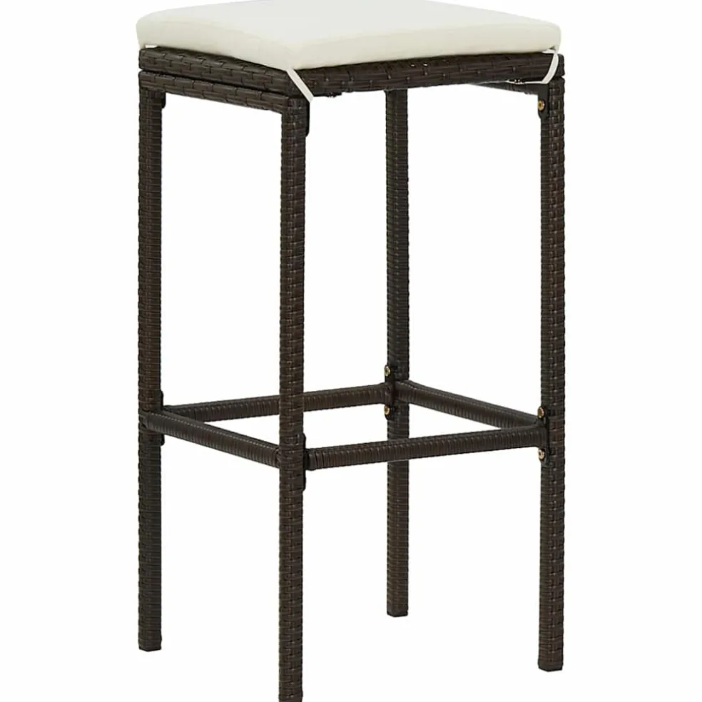 vidaXL 3-delige Barset poly rattan bruin
