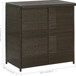 vidaXL 3-delige Barset poly rattan bruin