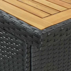 vidaXL 3-delige Barset poly rattan zwart