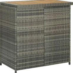 vidaXL 3-delige Barset poly rattan grijs