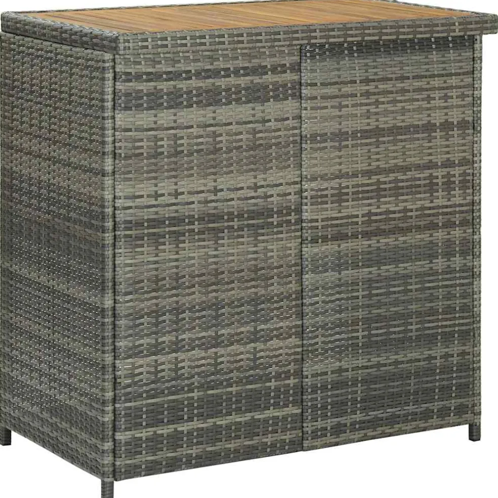 vidaXL 3-delige Barset poly rattan grijs