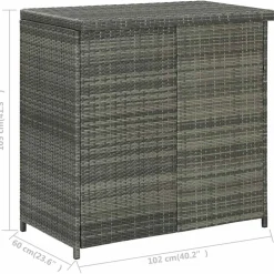 vidaXL 3-delige Barset poly rattan grijs