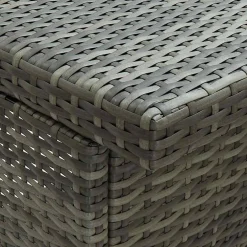vidaXL 3-delige Barset poly rattan grijs