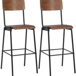 vidaXL 3-delige Barset staal bruin zwart