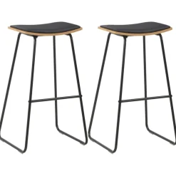 vidaXL 3-delige Barset staal zwart