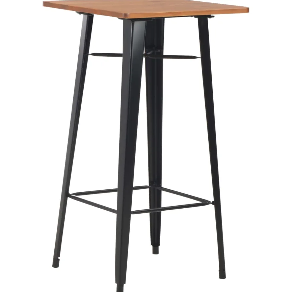 vidaXL 3-delige Barset staal zwart