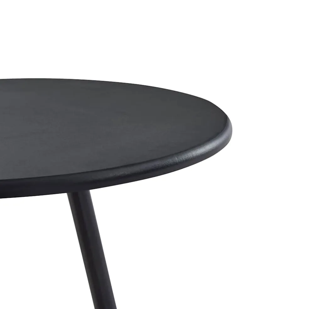 vidaXL 3-delige Barset stof zwart