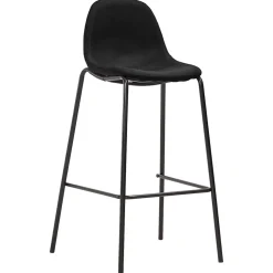 vidaXL 3-delige Barset stof zwart