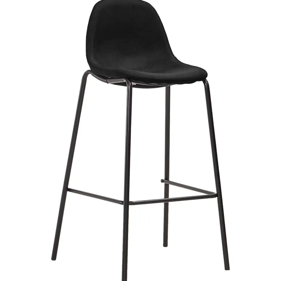 vidaXL 3-delige Barset stof zwart