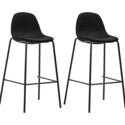 vidaXL 3-delige Barset stof zwart