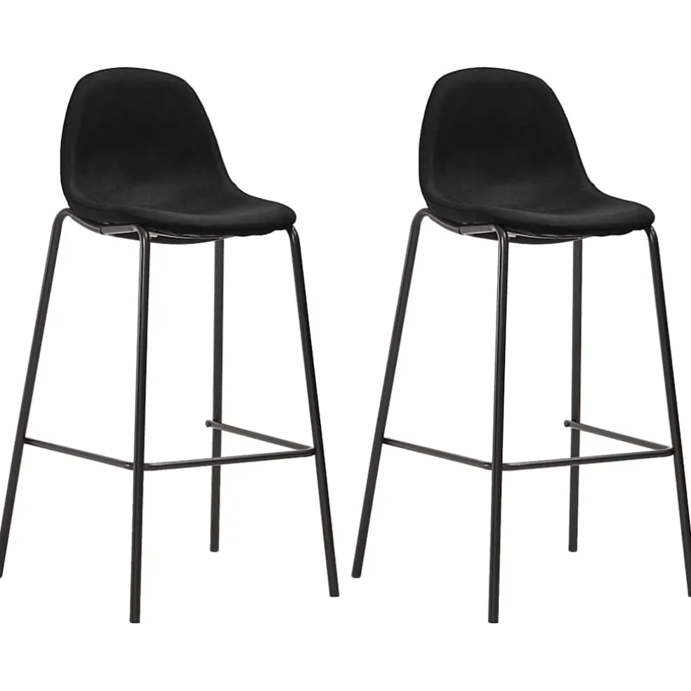 vidaXL 3-delige Barset stof zwart