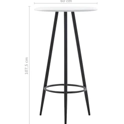 vidaXL 3-delige Barset stof zwart