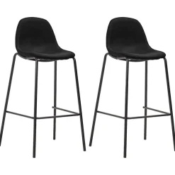 vidaXL 5-delige Barset stof zwart