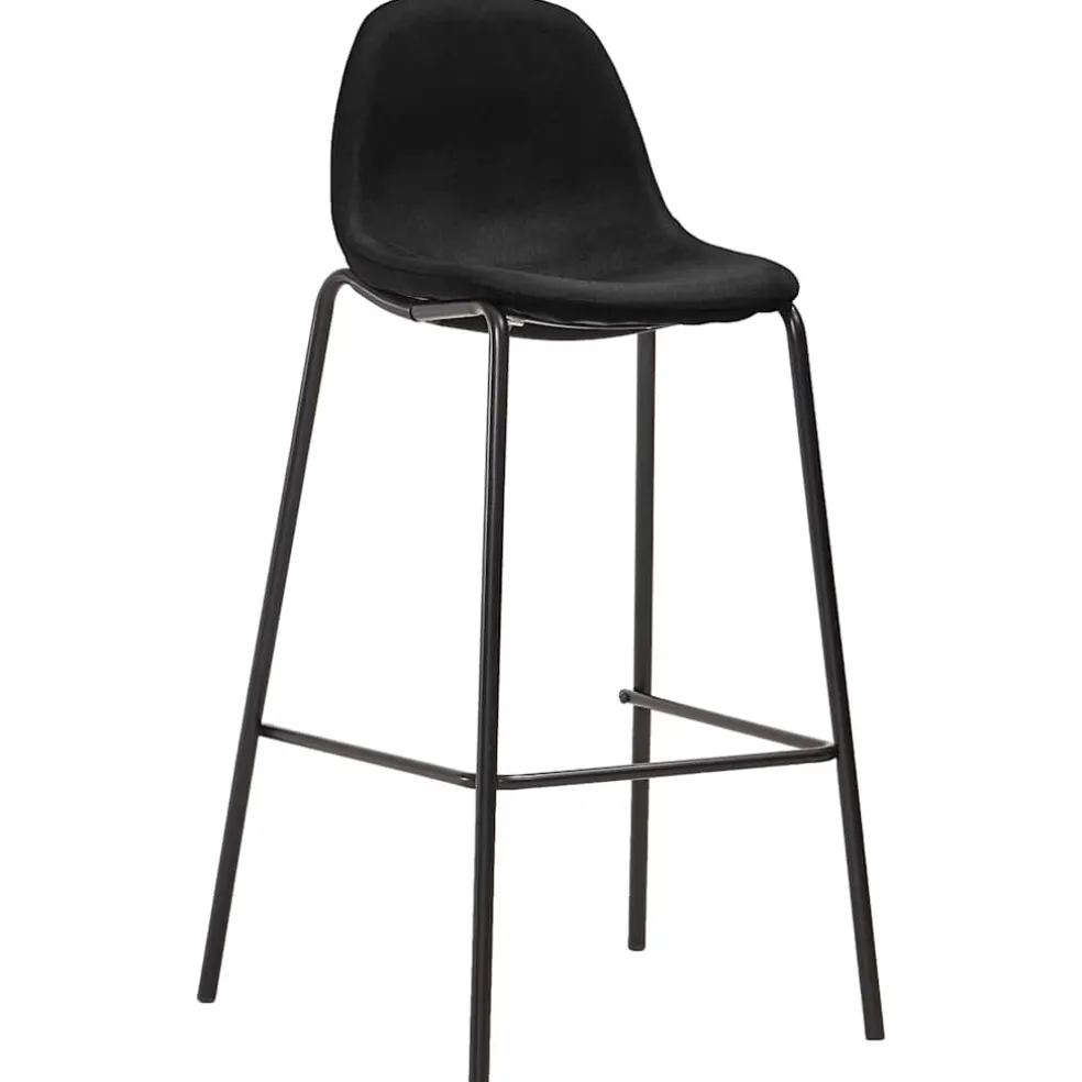 vidaXL 5-delige Barset stof zwart