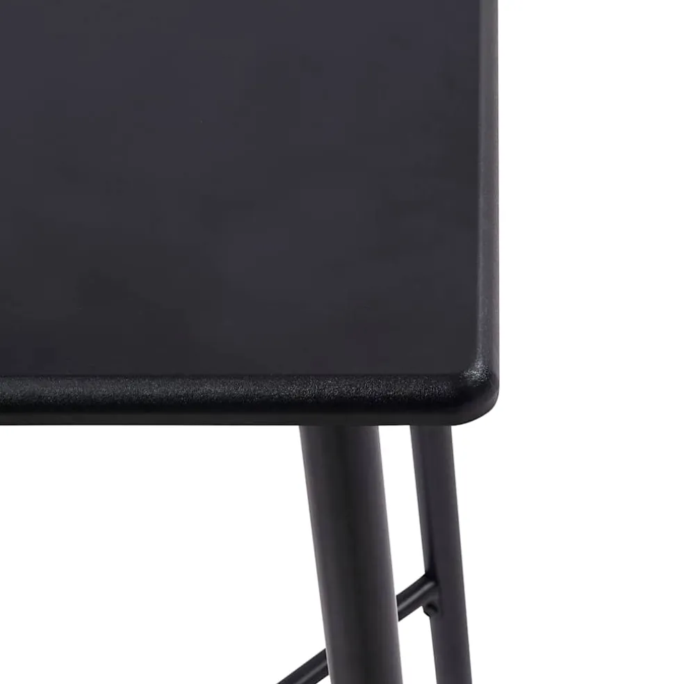 vidaXL 3-delige Barset stof zwart