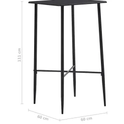 vidaXL 3-delige Barset stof zwart